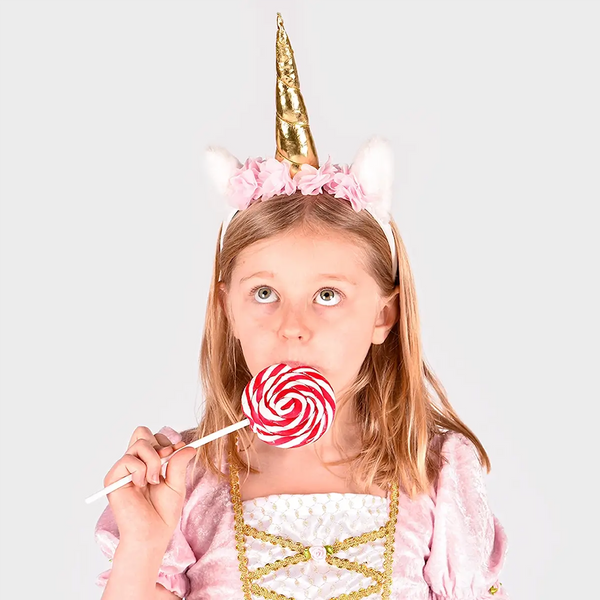 Einhorn Diadem mit Blumen