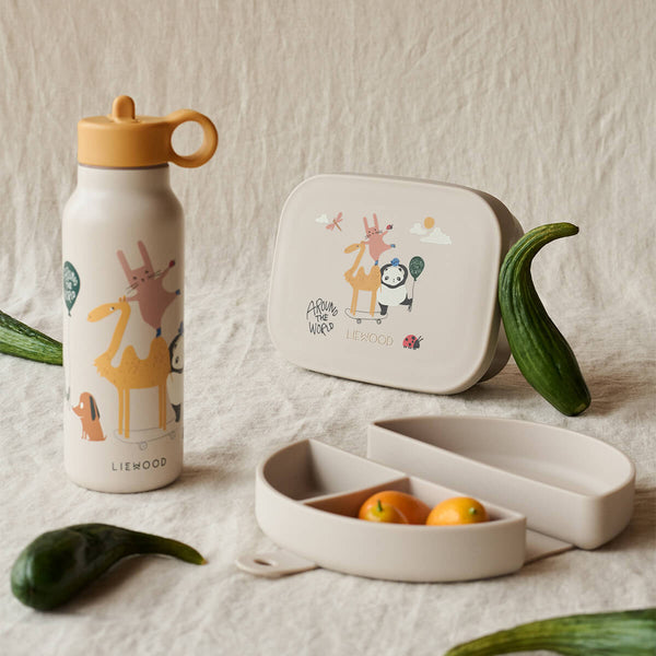 Liewood Falk Trinkflasche 350 ml, Around the World/Sandy