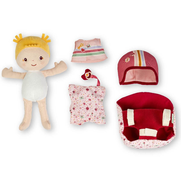 Lilliputiens Babypuppe Lena und Fahrradsitz