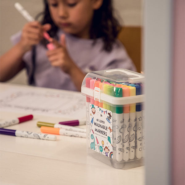 Børnenes Kartel x Kleines Karussell 48 Super Washable Markers