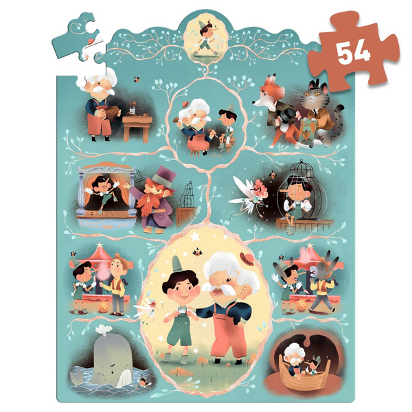Djeco Story-Puzzle, Pinocchio - 54 Teile