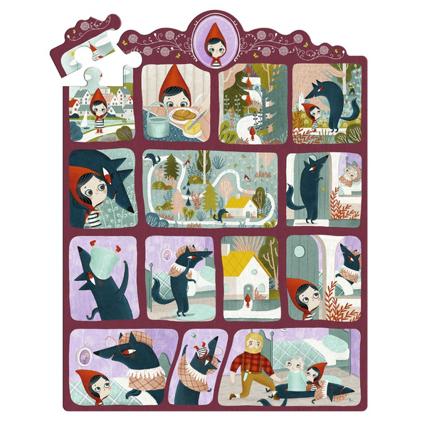 Djeco Story-Puzzle, Rotkäppchen - 35 Teile
