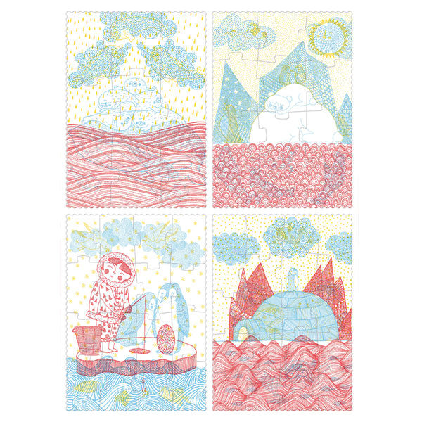 LONDJI Puzzle m.magischer Lupe "Dans l´igloo"