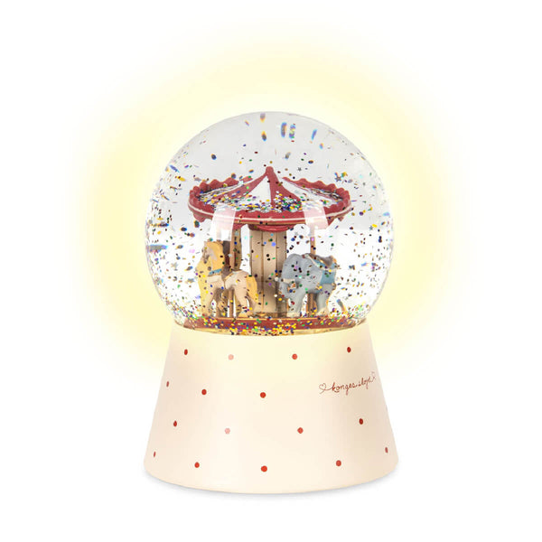 Konges Sløjd Glitzer-Schneekugel Karussell - Multi