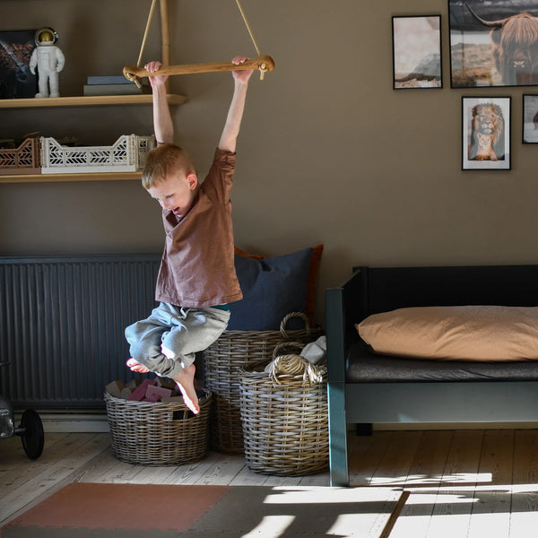 Lillagunga Trapez, Eiche, beige Seil, 2-2,80 m