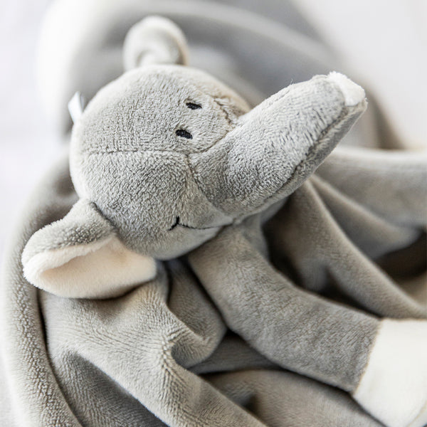 Diinglisar Schnuffeltuch Elefant, grau