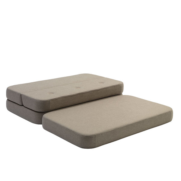 3-Fold Sofa 120 cm, sandfarben, byKlipKlap