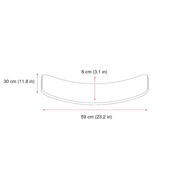 CurveLab Balanceboard mit Filz, Little Arc, weiß