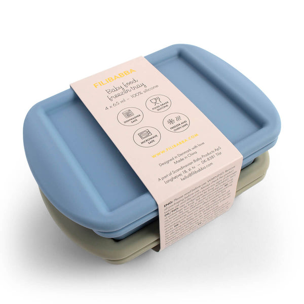 Filibabba 2er-Pack Gefrierbehälter für Babynahrung, Ocean Mix