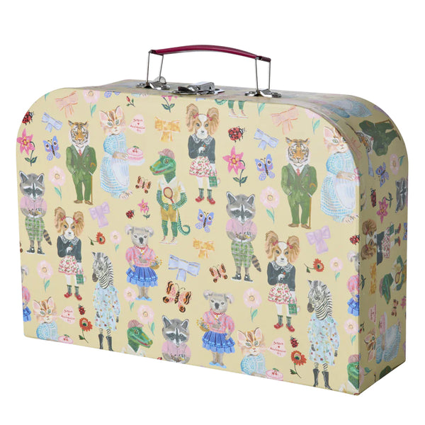 Rice Pappkofferte 3-er-Pack mit Nathalie Lété Print, Creme