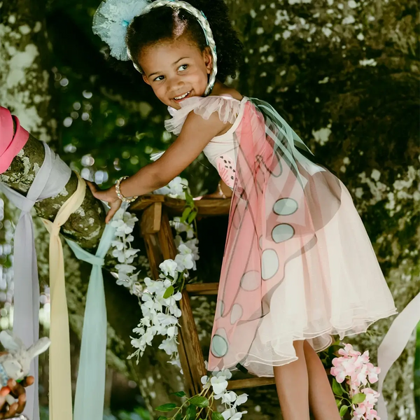 Great Pretenders Secret Butterfly Paillettenkleid mit Flügeln – Größe 5-6