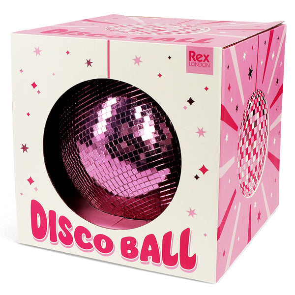 Disco-Kugel zum Aufhängen 20 cm - Pink