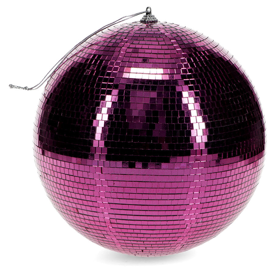 Disco-Kugel zum Aufhängen 20 cm - Pink