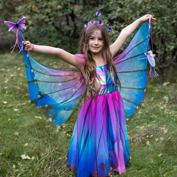 Great Pretenders Schmetterlingskleid und Flügel Blau/Lila