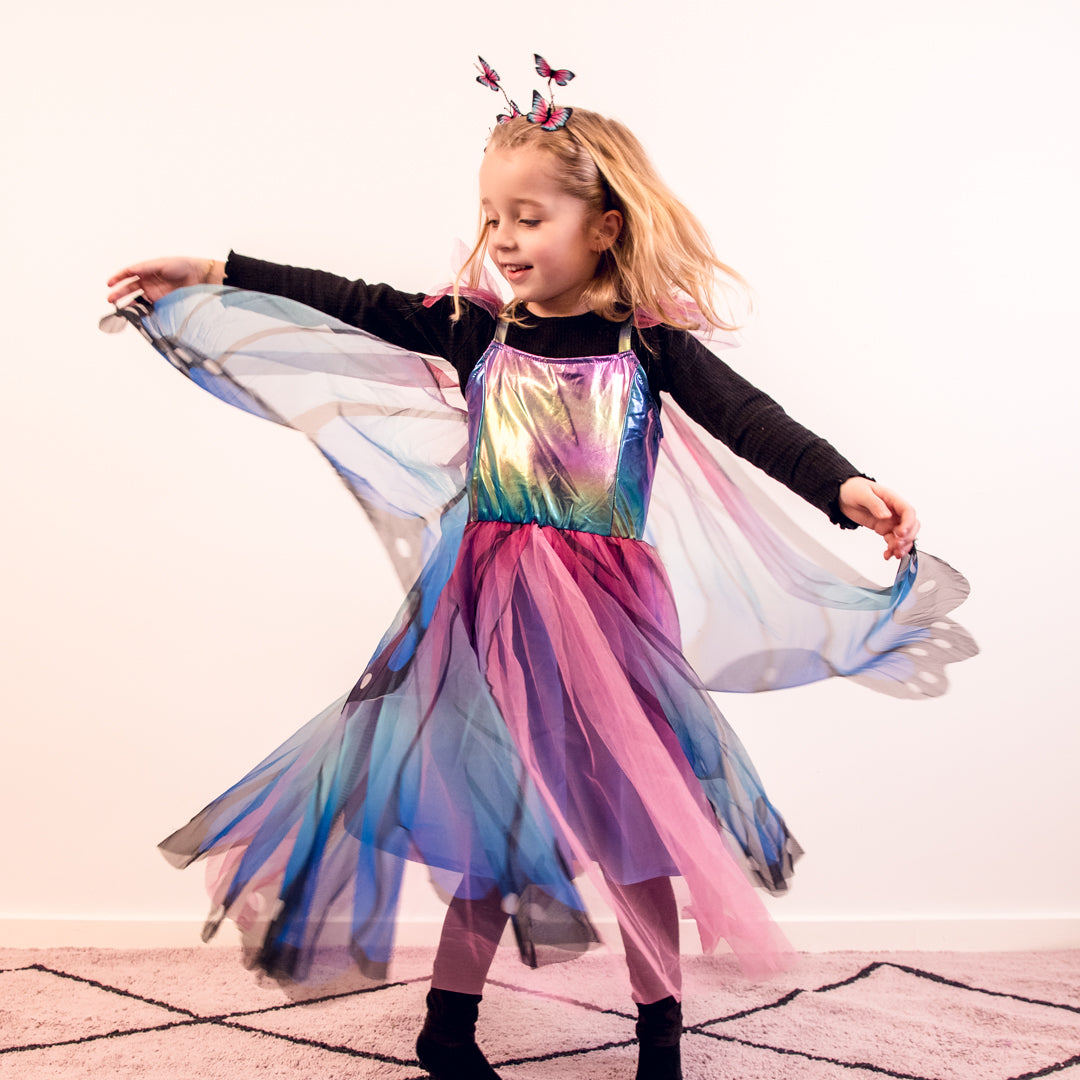 Great Pretenders Schmetterlingskleid und Flügel Blau/Lila