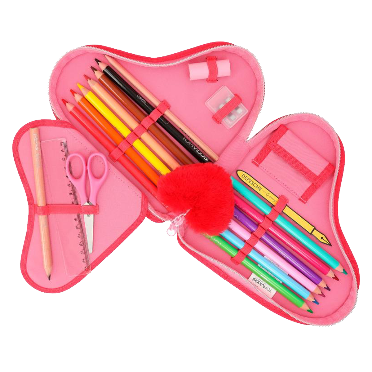 TOPModel Herzförmiges Federmäppchen, ONE LOVE